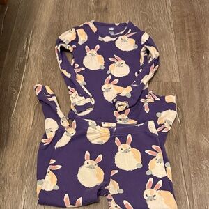 Tea Collection Purple Bunny Kids Pajama Set